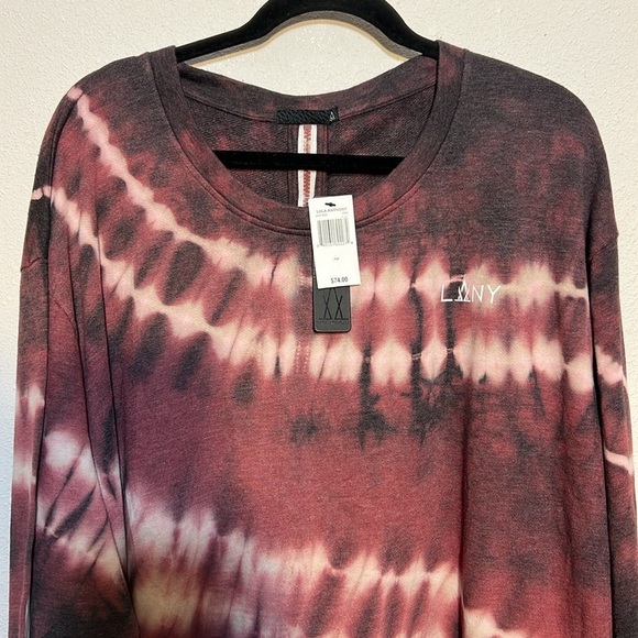 Lala Anthony Vino Tye Dye Long Sleeve Zipper Back  Pullover Grunge Size 4X - Picture 7 of 14